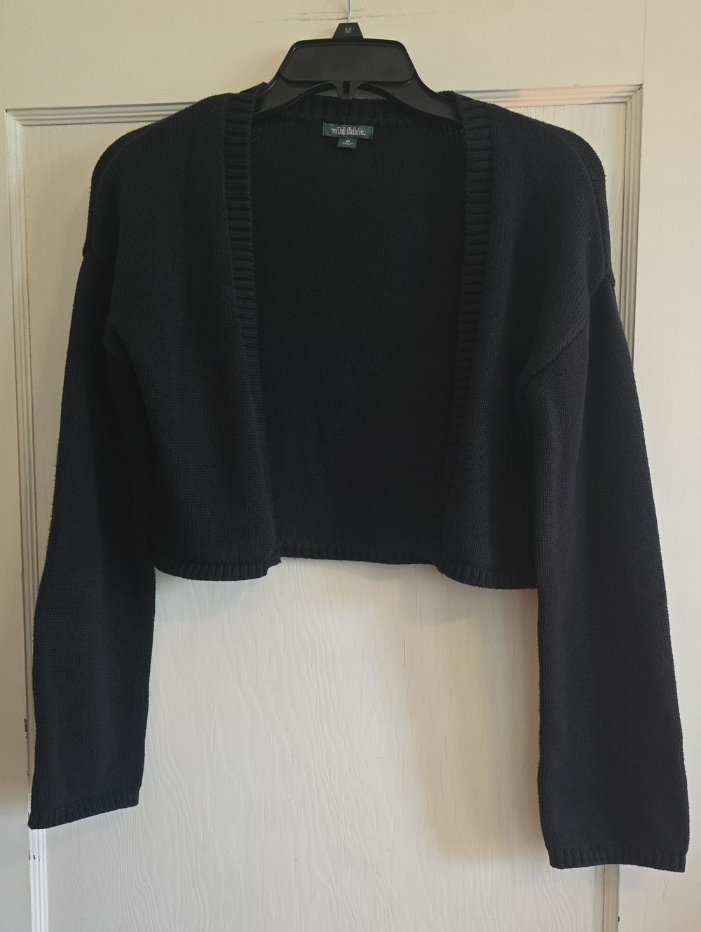 Wild Fable Black Cropped Open-Front Cardigan Shrug Sweater - Size XS